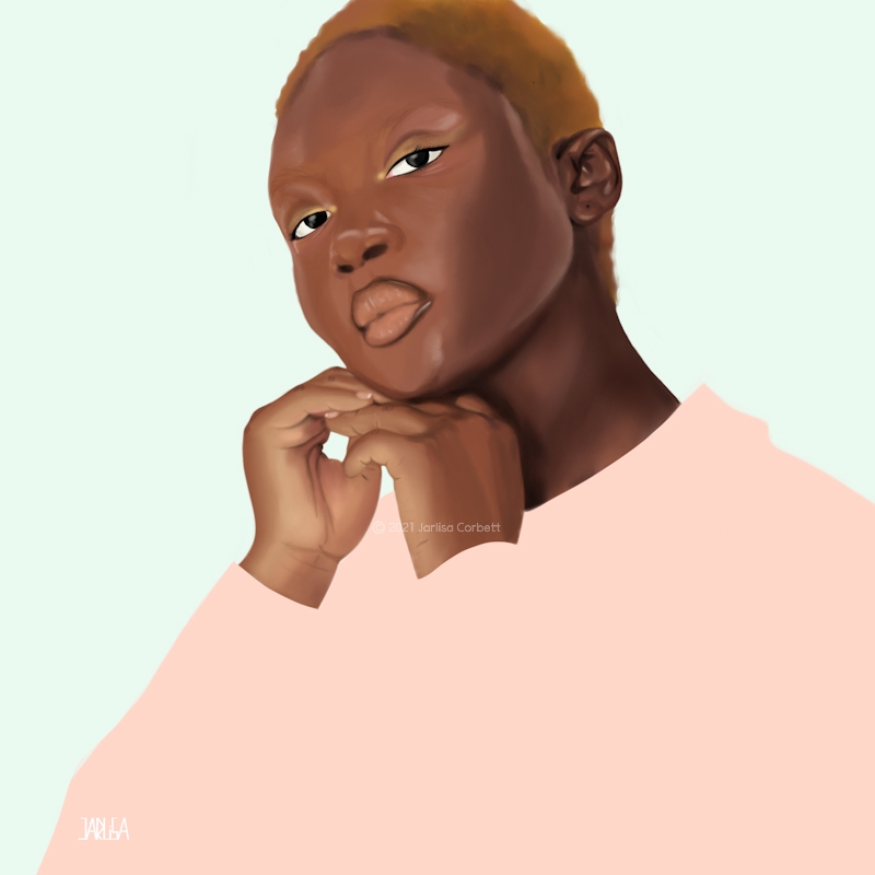 Portrait of he late activist, Toyin